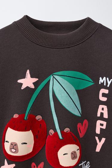 FLOCK CHERRY CAPYBARA CAPYFUN © SWEATSHIRT - Brown by Zara - Image 2
