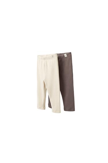 2ER-PACK UNI LEGGINGS - Cremefarben / Braun von Zara