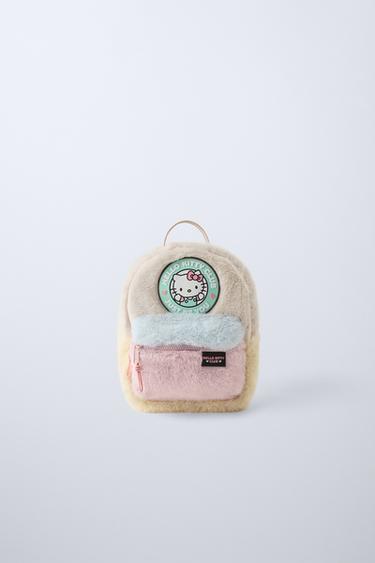 HELLO KITTY © SHEEPSKIN BACKPACK - Ecru White by Zara