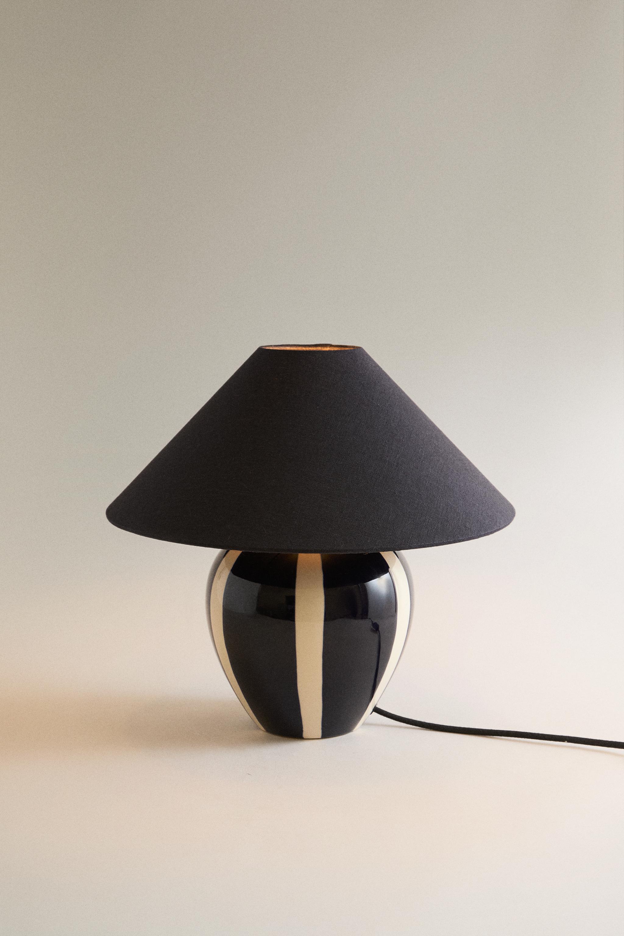 STRIPED TABLE LAMP — Blue