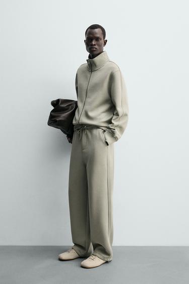 SWEAT INTERLOCK ZIPPÉ - Vert menthe de Zara - Image 3