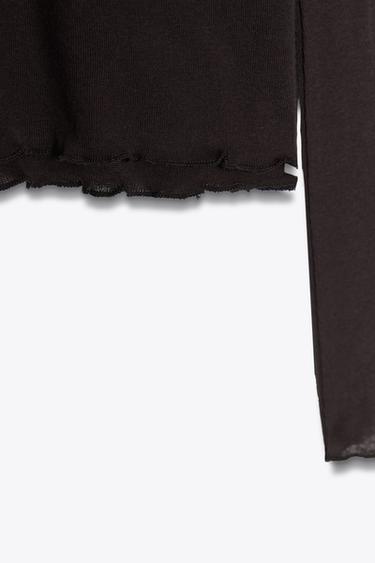 SOFT DOUBLE EFFECT T-SHIRT - Chocolate brown by Zara - Image 8