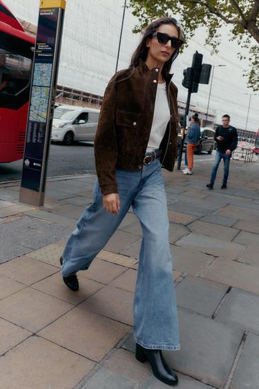 Z1975 HIGH-WAIST WIDE-LEG FULL-LENGTH JEANS WITH BELT - Mid-blue by Zara - Image 0