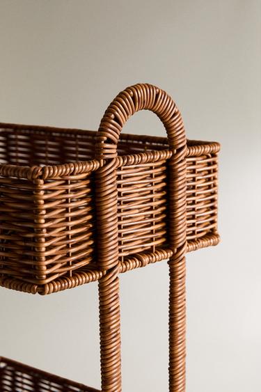 BRAIDED PLASTIC STORAGE UNIT - Brown by Zara - Image 2