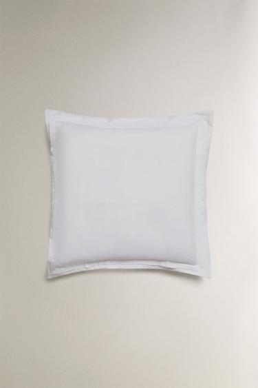 PLEATED COTTON SATEEN PILLOWCASE (1000 THREAD COUNT) - White by Zara - Image 2