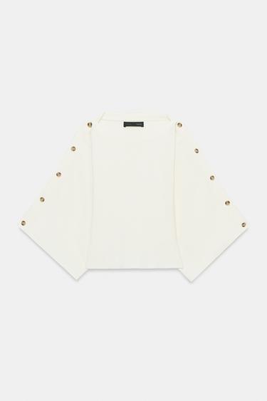 JERSEY PUNTO MANGA CAPA BOTONES - Crudo de Zara