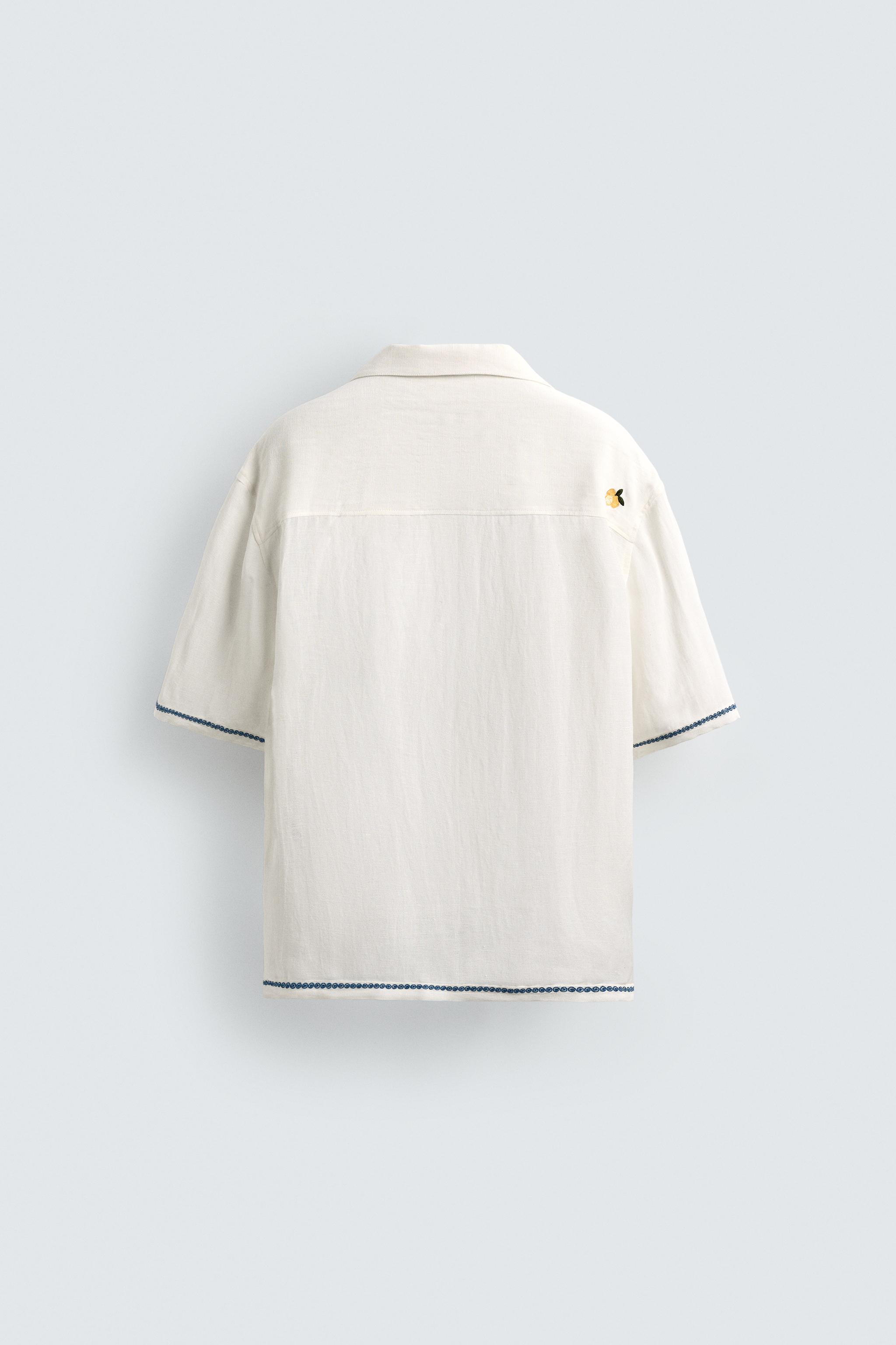 CONTRAST EMBROIDERED VISCOSE