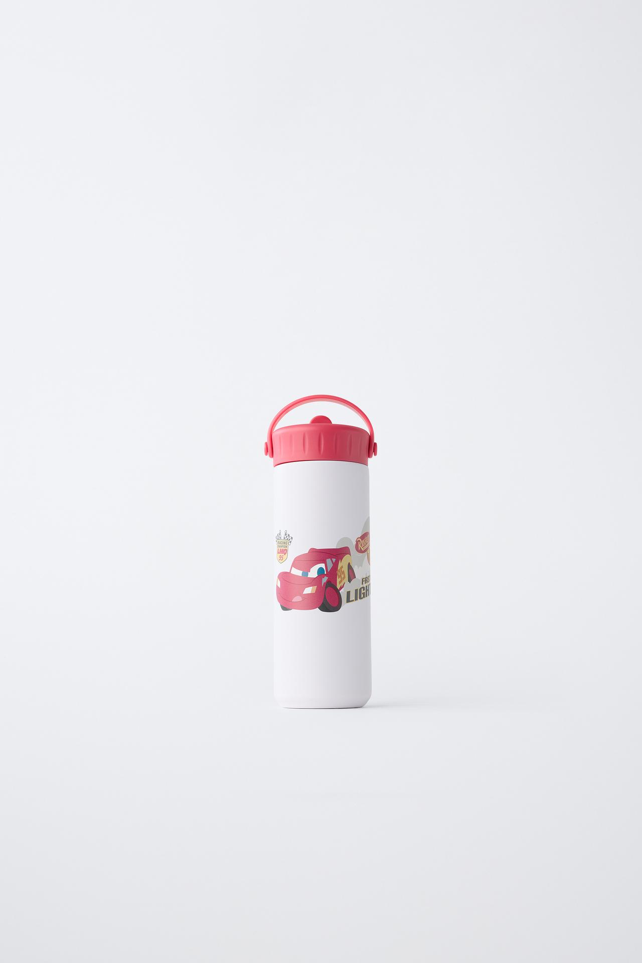 CARS LIGHTNING MCQUEEN © DISNEY/PIXAR 600ML STEEL BOTTLE — Red