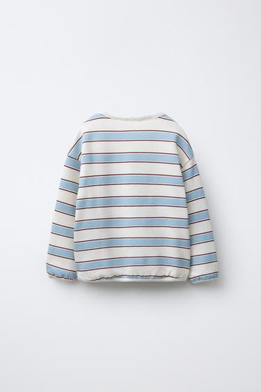HELLO KITTY © SANRIO STRIPED PLUSH T-SHIRT - Burgundy by Zara - Image 1