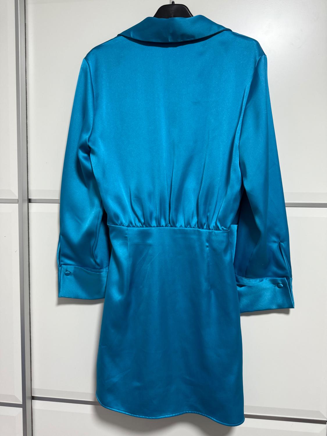 SATIN EFFECT WRAP DRESS - Image 2