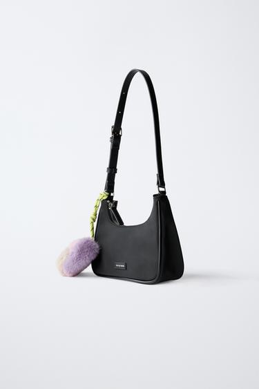 SAC PORTÉ ÉPAULE AVEC CHARM - Noir de Zara - Image 1