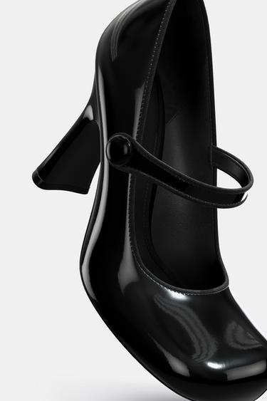 LEATHER HEELED SHOES WITH STRAP HARRY LAMBERT FOR ZARA x DISNEY - Black by Zara - Image 6