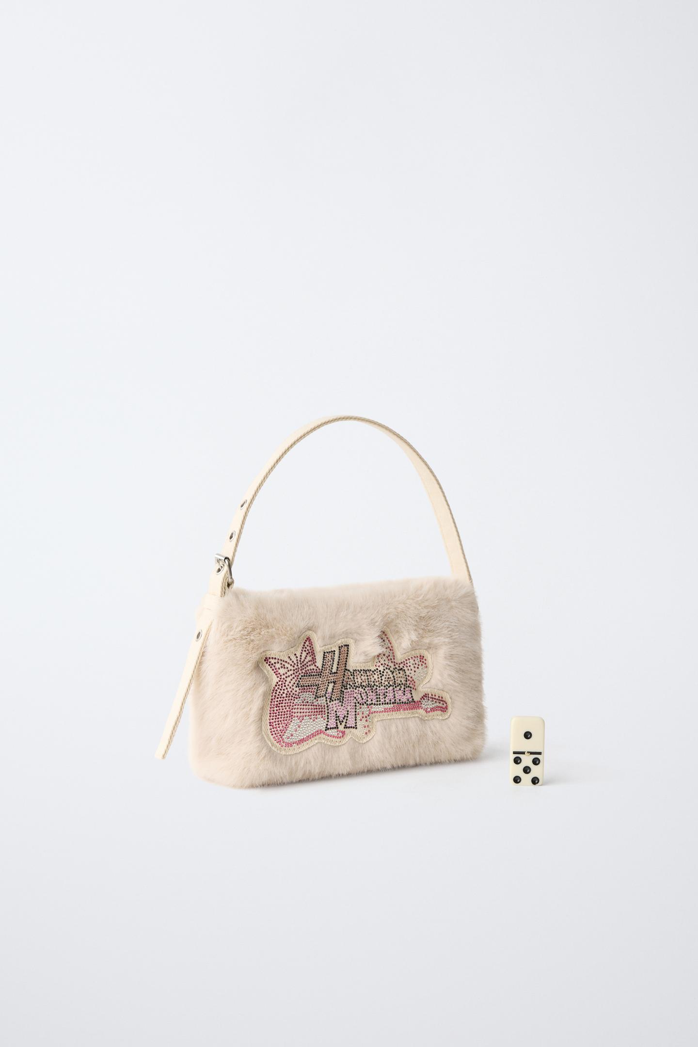 Детская сумка Zara Hannah Montana© Disney Faux Fur Shoulder, цвет: Молочный белый — фото 6