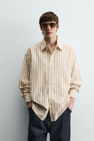 Zara RELAXED FIT STRIPED SHIRT - 180