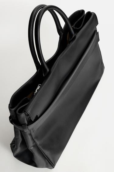 LEDERHANDTASCHE - Schwarz von Zara