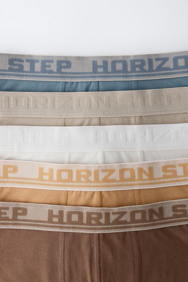 6-14 ANS/ LOT DE CINQ BOXERS INSCRIPTION EN RELIEF - Multicolore de Zara - Image 1