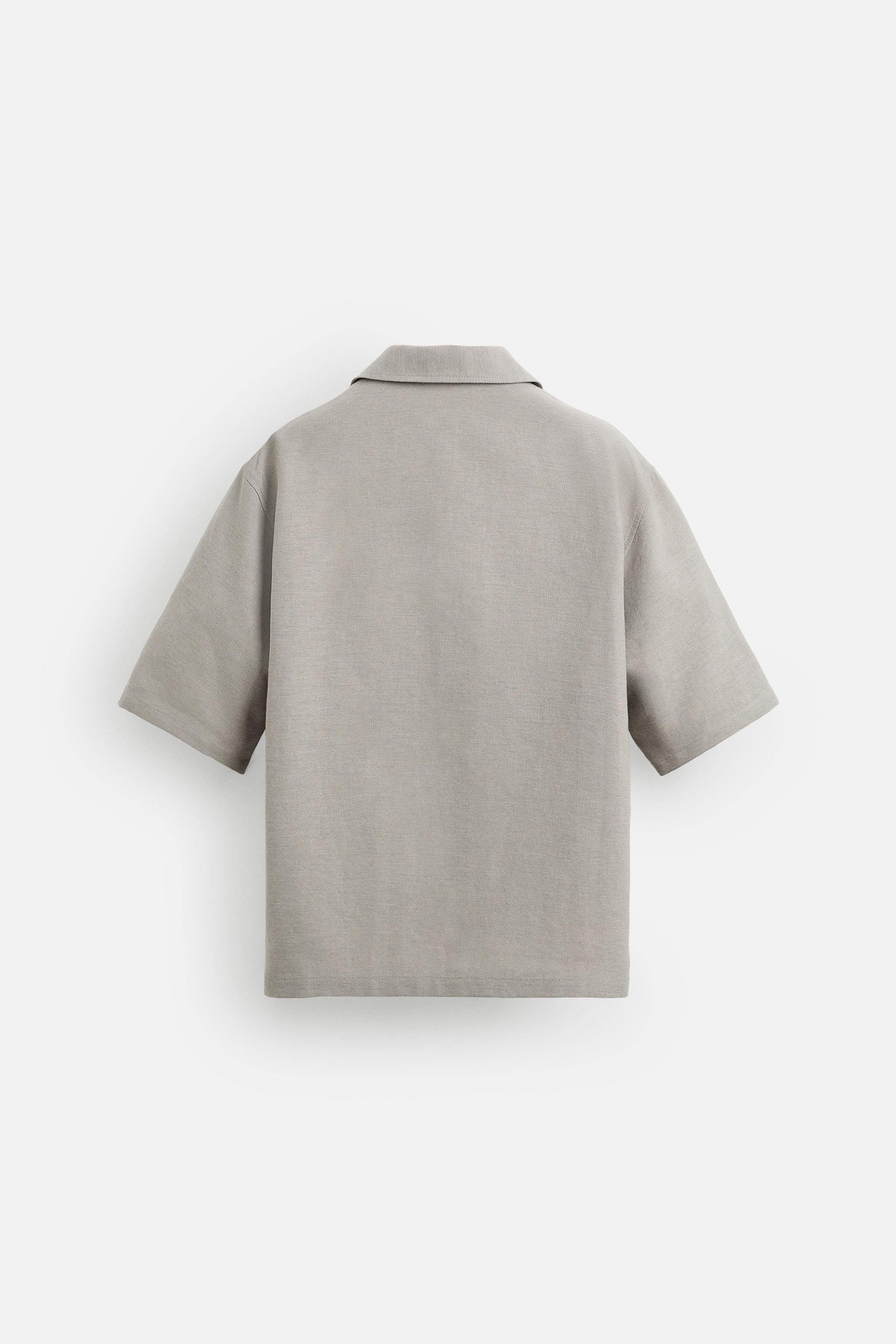 ［ZARA］リラックスフィットポロシャツ 6861/668/710 RELAXED FIT POLO SHIRT - Mid-gray | ZARA United States