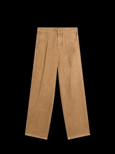 Relaxed fit high-waist trousers - Tan marl de Zara - Imagen 0