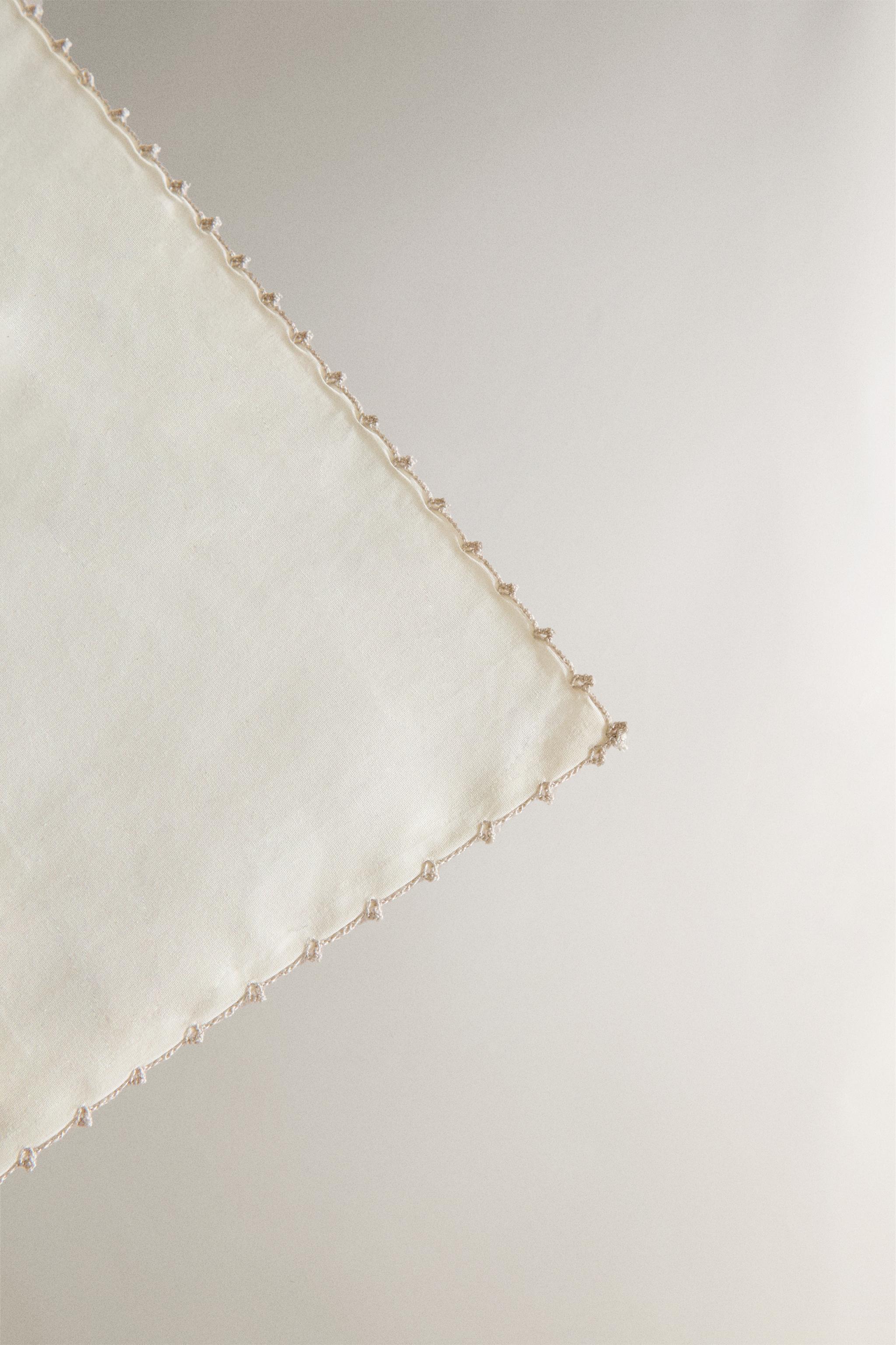 Zara MINI CRIB SHEET SET WITH TRIM DETAIL — фото 4