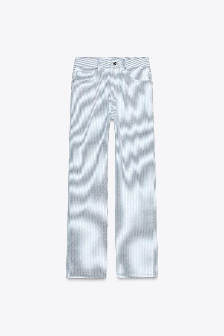 PANTALON DROIT À IMPRIMÉ À RAYURES