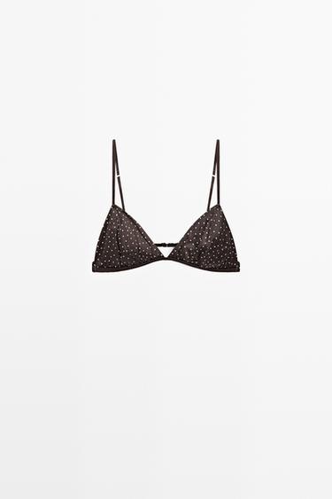 Zara Polka dot bra - Brown
