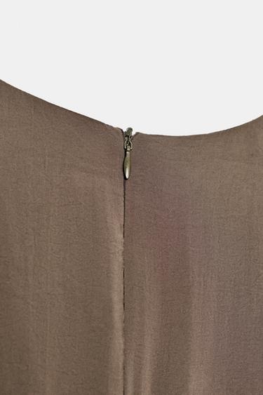 FLOWING SHORT DRESS WITH RUFFLES - Chocolate de Zara - Image 7
