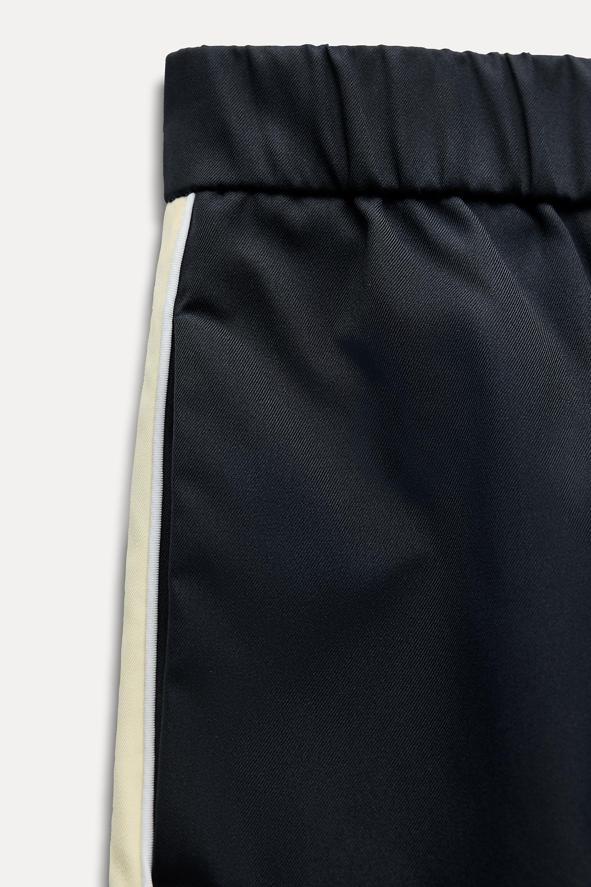PANTS WITH SIDE STRIPE - Navy blue | ZARA United States
