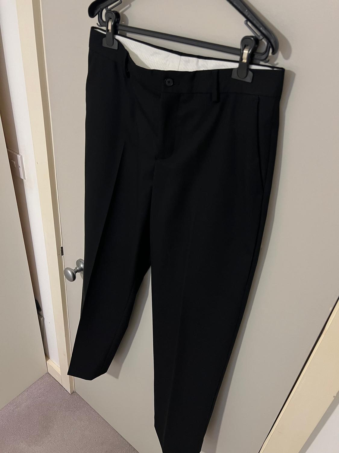 100% WOOL PINSTRIPE SUIT TROUSERS - Image 3
