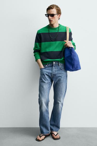 Zara AARON LEVINE X ZARA 皮革細節托特包 - 藍色 - 圖片 0