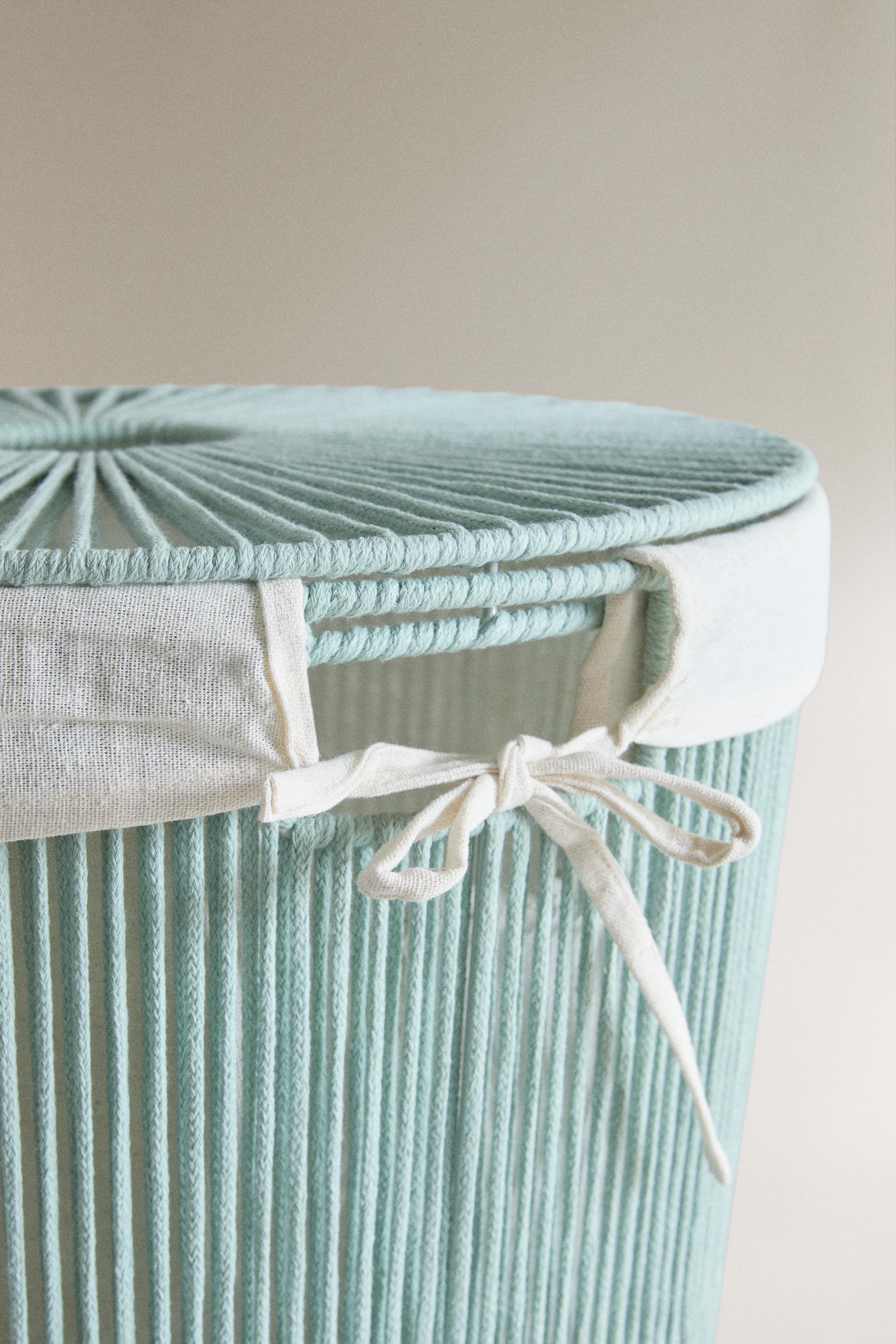 PANIER À LINGE DOUBLURE COTON COUVERCLE