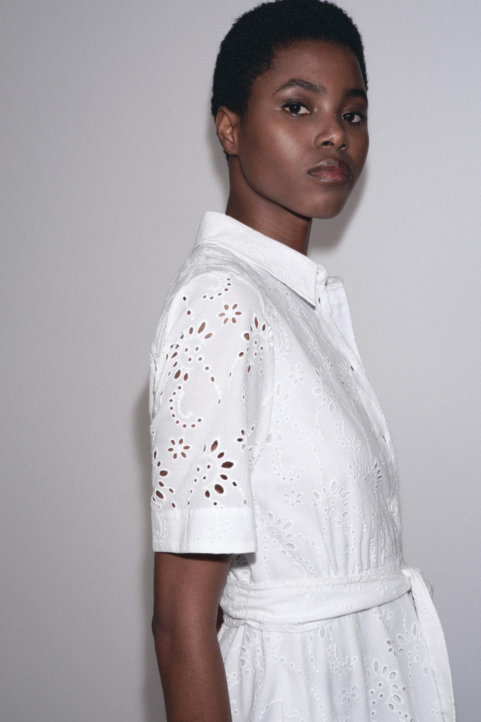 ZW COLLECTION EMBROIDERED SHIRT DRESS White ZARA United States | tasweeq.om Fashion Store ZW COLLECTION EMBROIDERED SHIRT DRESS White ZARA United States | tasweeq.om Fashion Store