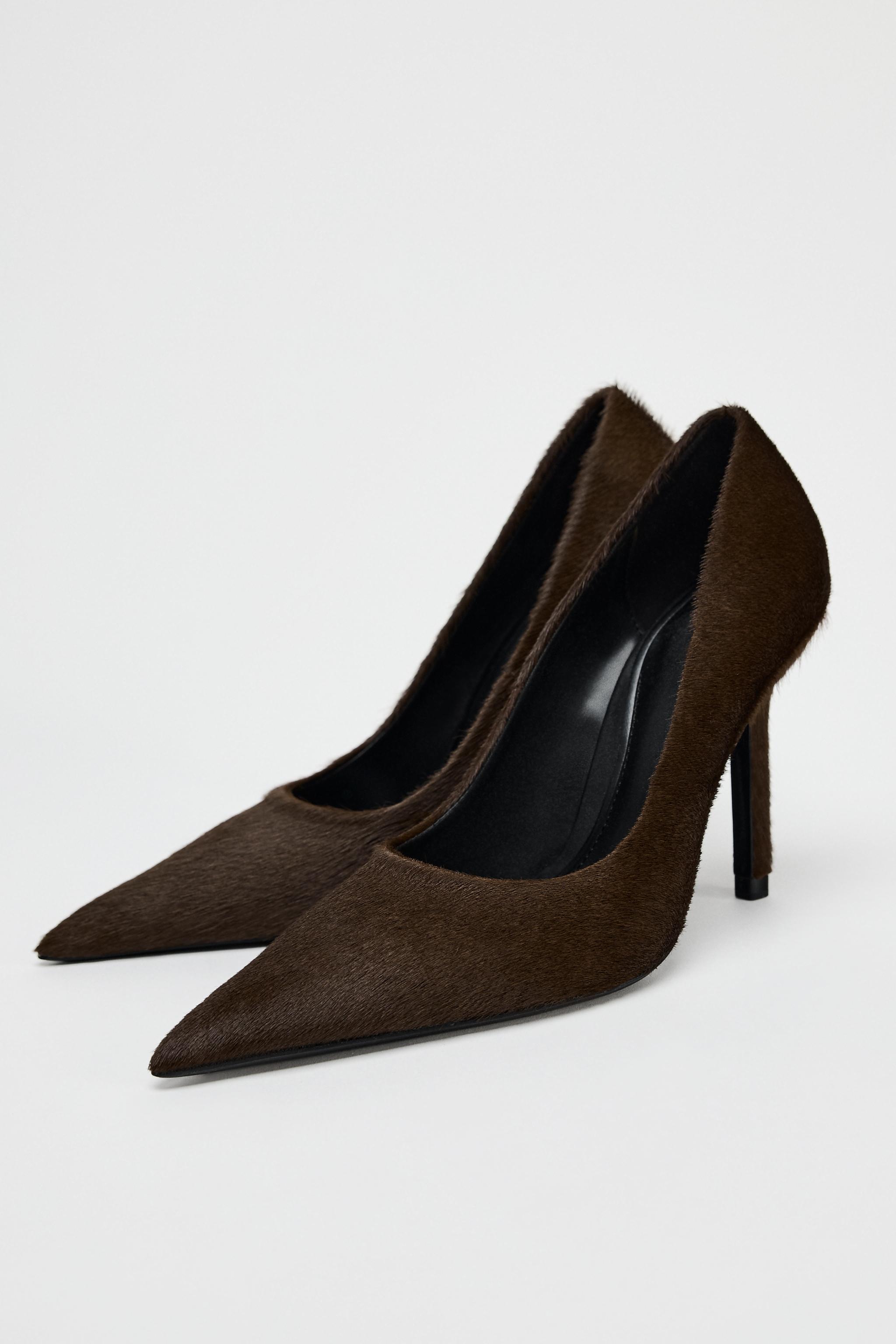 LEATHER HEELS - Brown | ZARA United States LEATHER HEELS - Brown | ZARA United States