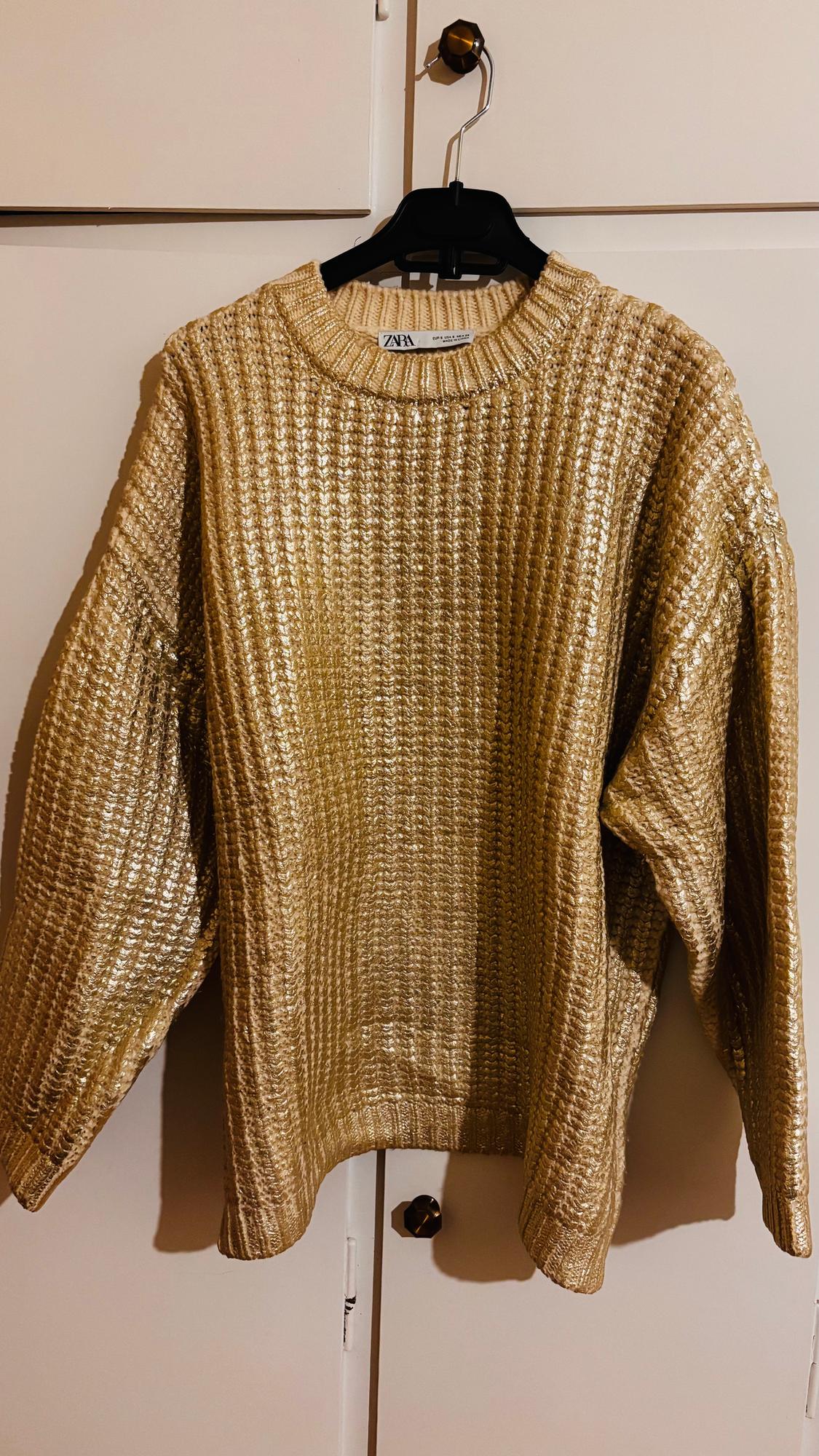 OVERSIZE FOIL KNIT SWEATER - Image 2