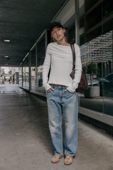SOFT RIBBED SWEATSHIRT - Ecru by Zara - Image 0