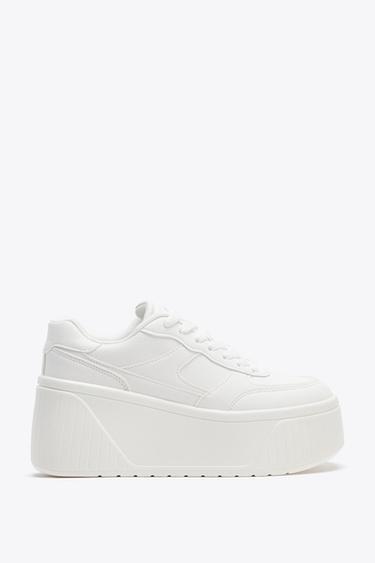 ZAPATILLAS DEPORTIVAS BAMBA FLATFORM - Blanco de Zara