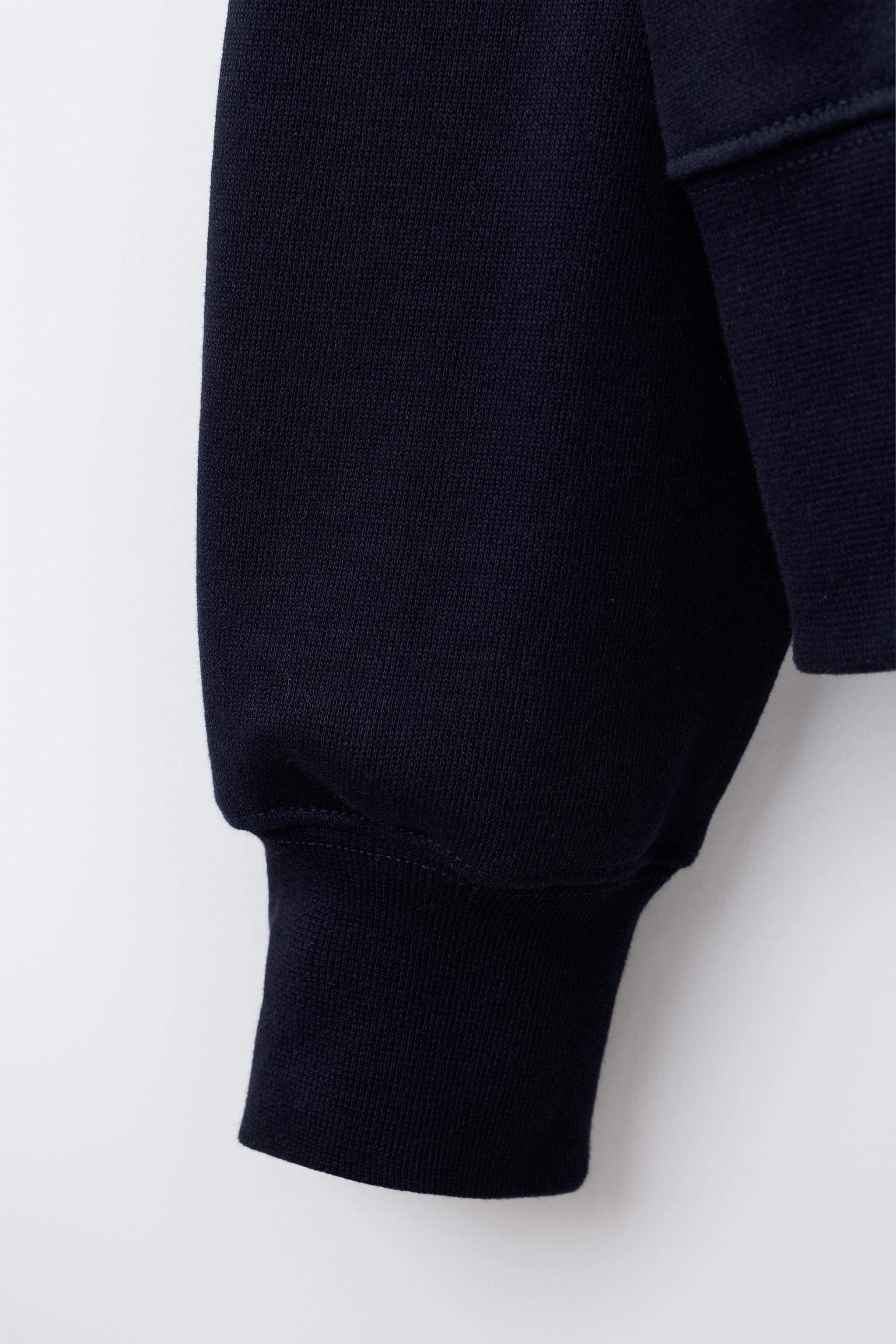0FR. PARIS X ZARA EMBROIDERED TEXT SWEATSHIRT