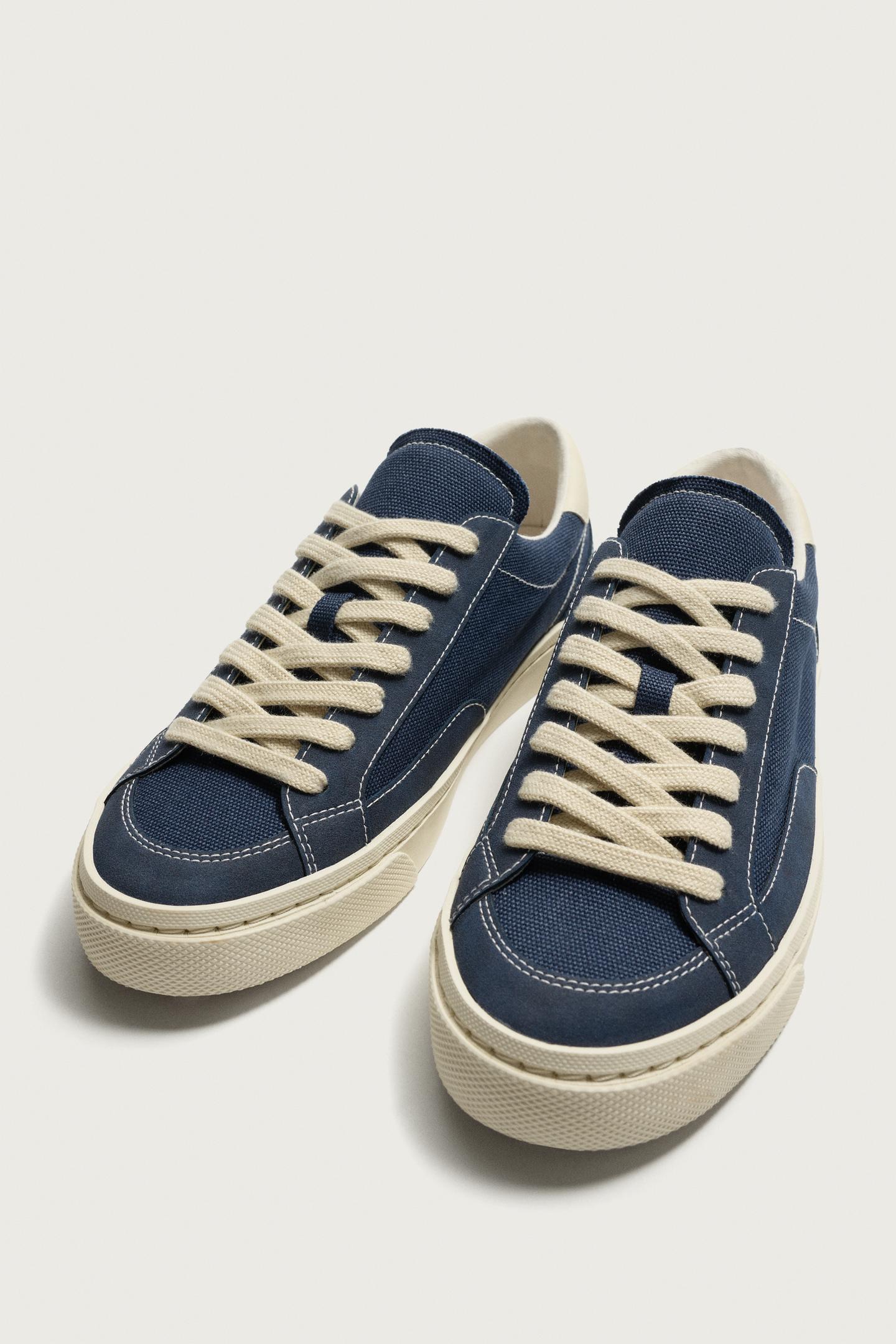 Мужские кроссовки Zara Retro Style, цвет: Синий — фото 5