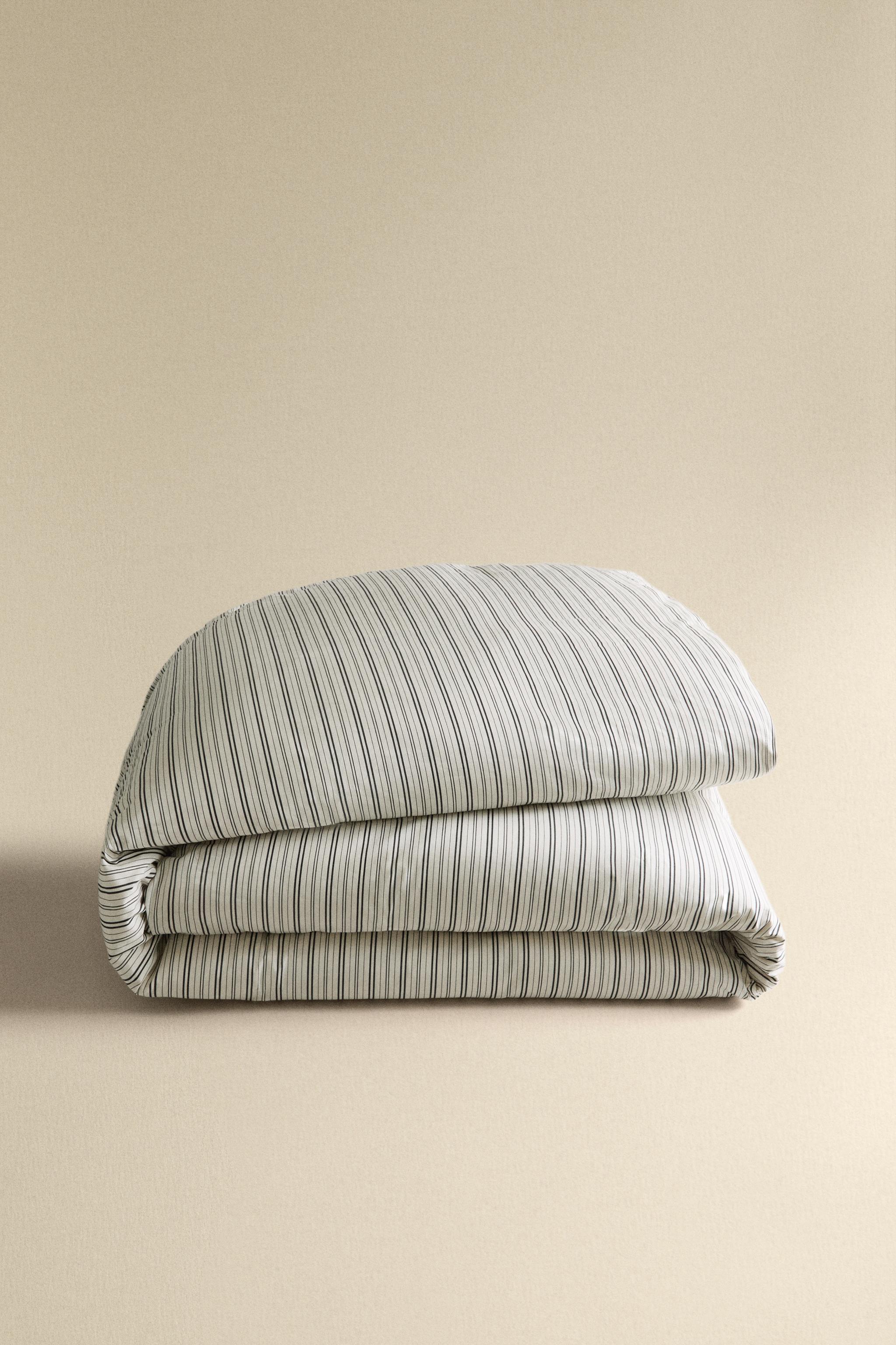 COUETTE PERCALE RAYURES