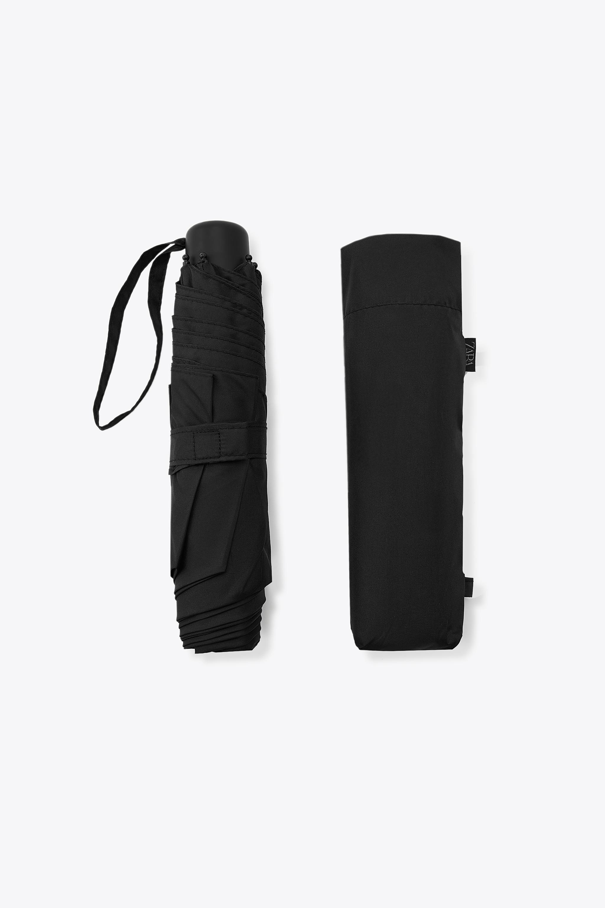 PLAIN FOLDABLE UMBRELLA - Black | ZARA United States