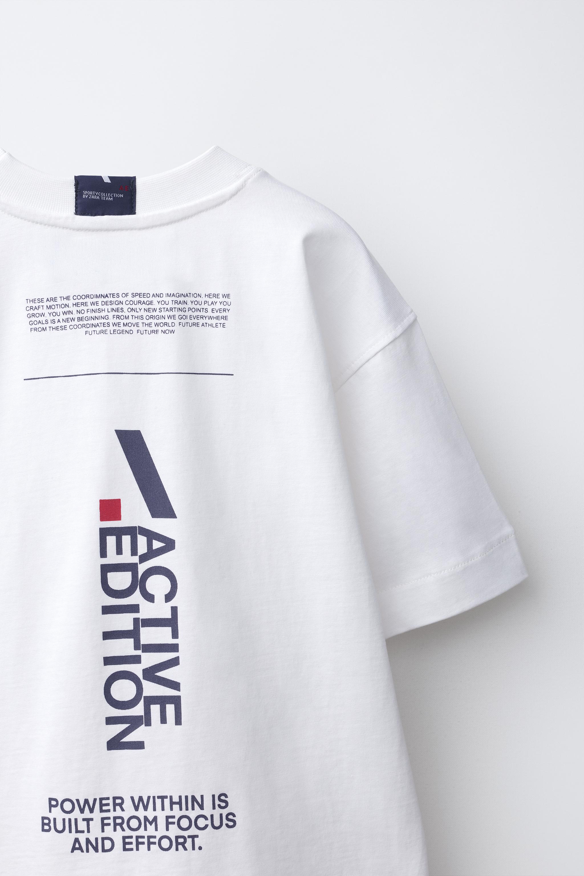 SPORTY LOGO T-SHIRT - White | ZARA United States