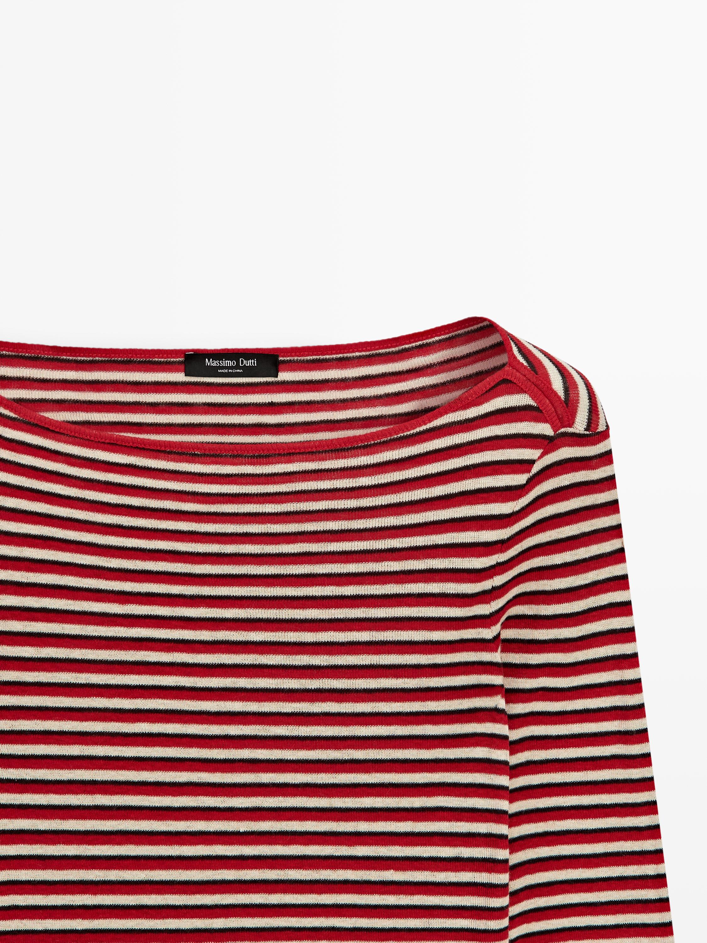 Striped long sleeve T-shirt