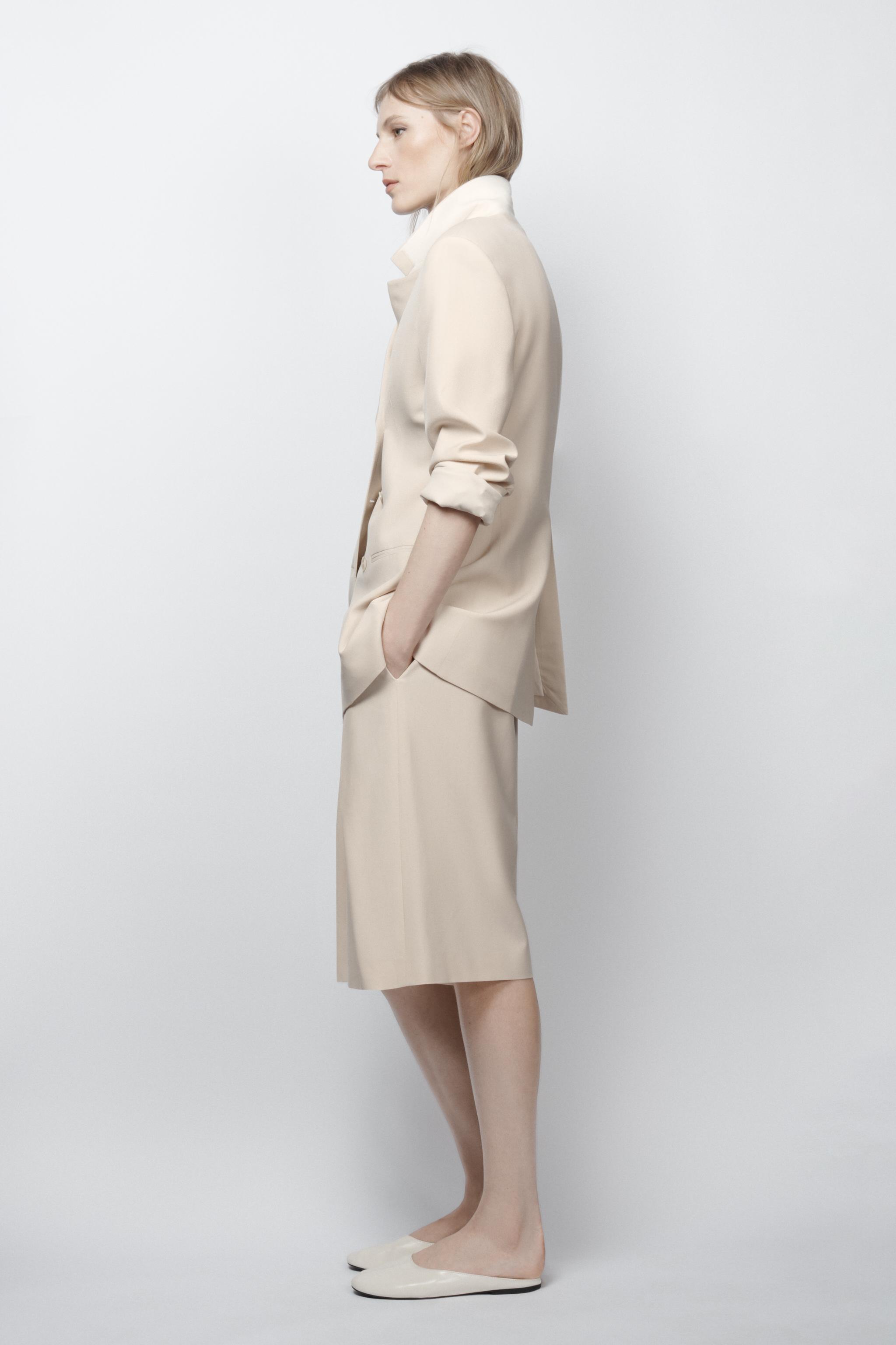 PLEATED WOOL BLEND SHORTS ZW COLLECTION LIMITED EDITION