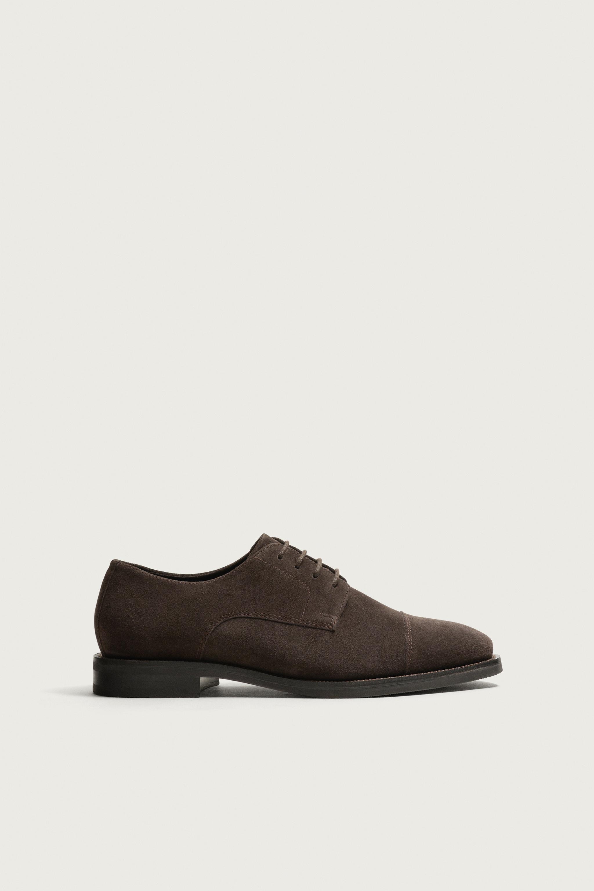 LEATHER DRESS SHOES — Brown