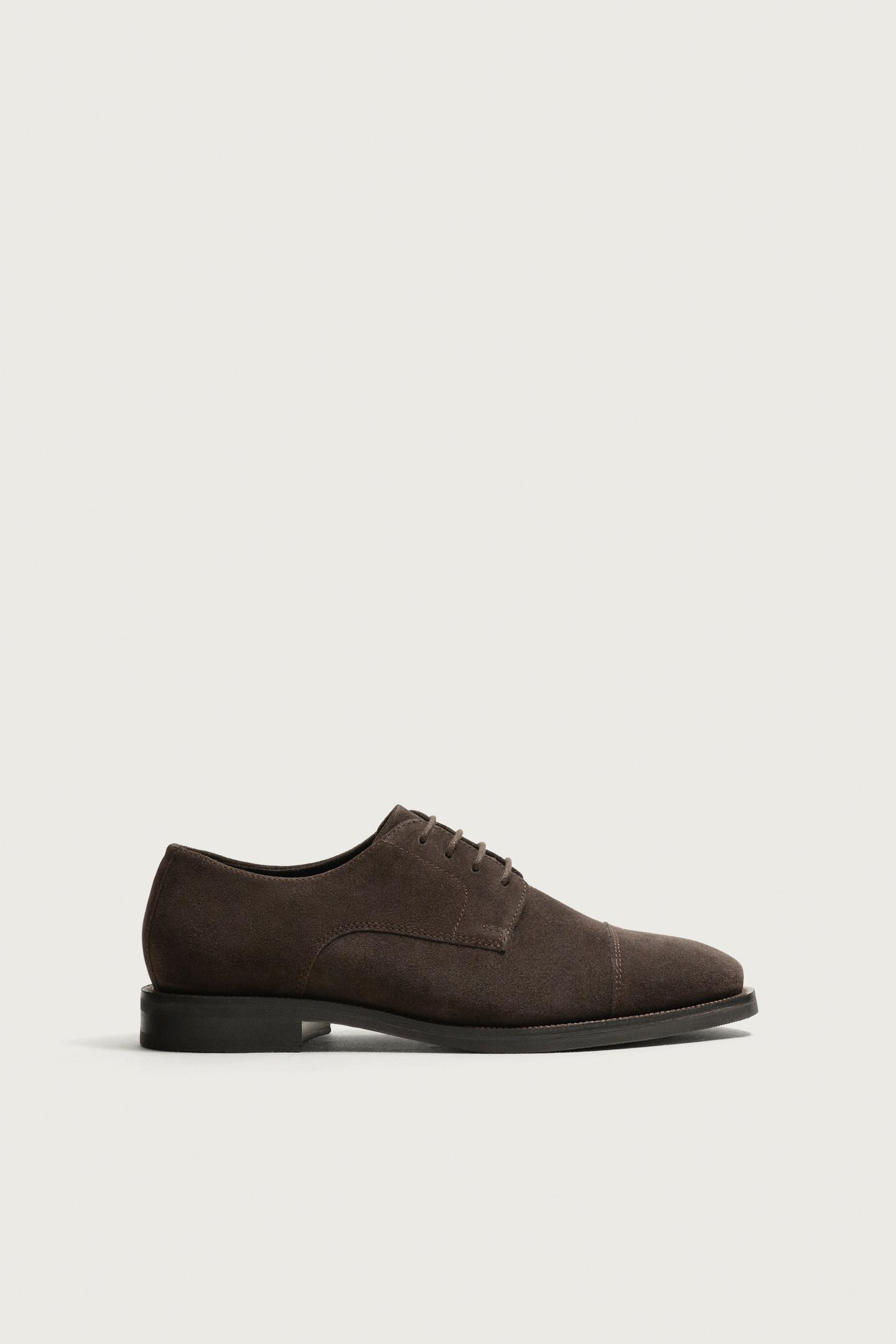 Мужские туфли Zara Leather Dress Shoes, цвет: Коричневый — фото 4