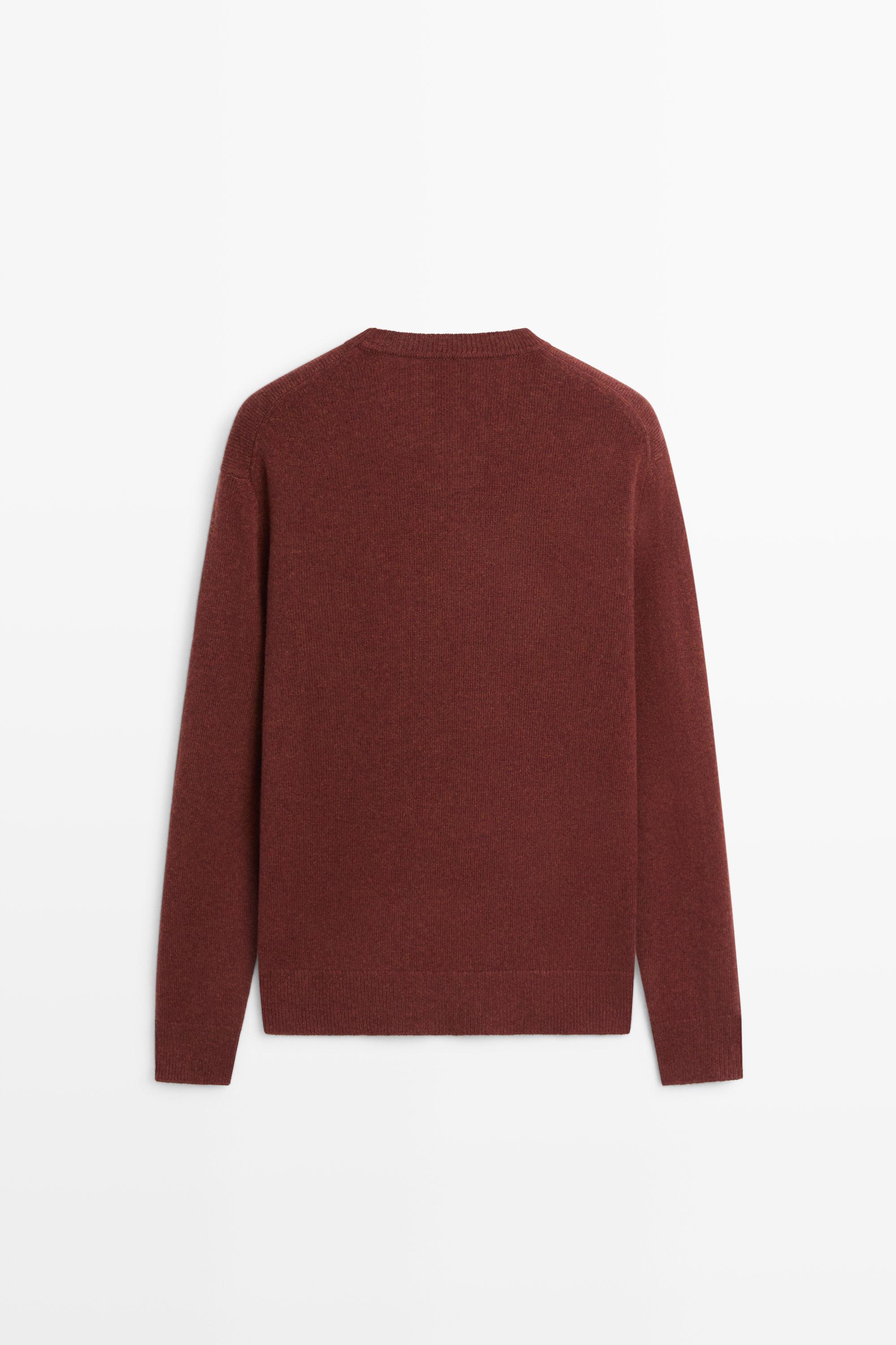 100% wool melange knit sweater