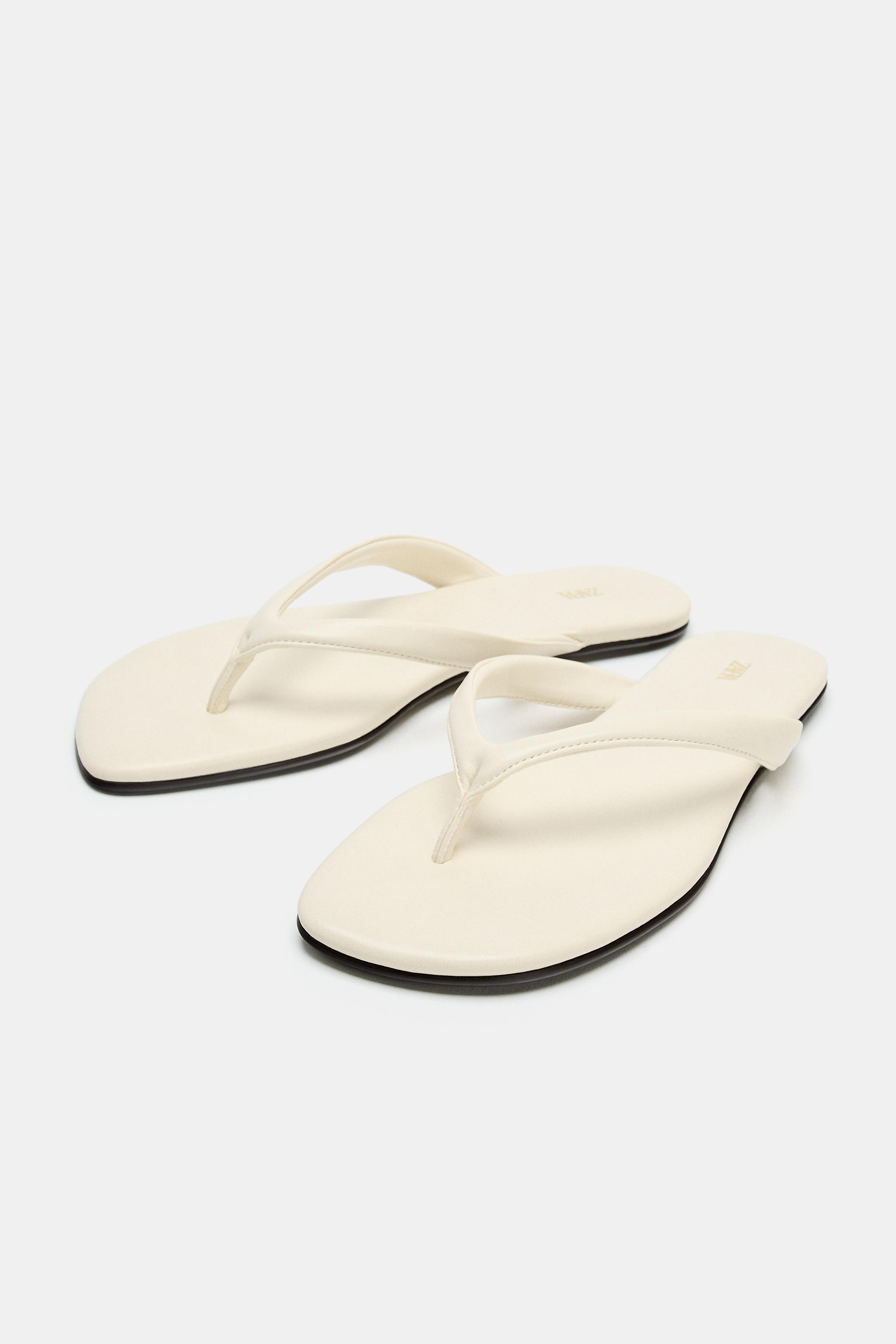 Женские сандалии Zara FLAT TOE-LOOP SANDALS — фото 2