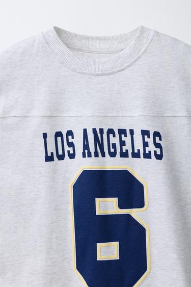 T-SHIRT VARSITY À NUMÉRO - Gris chiné de Zara - Image 2