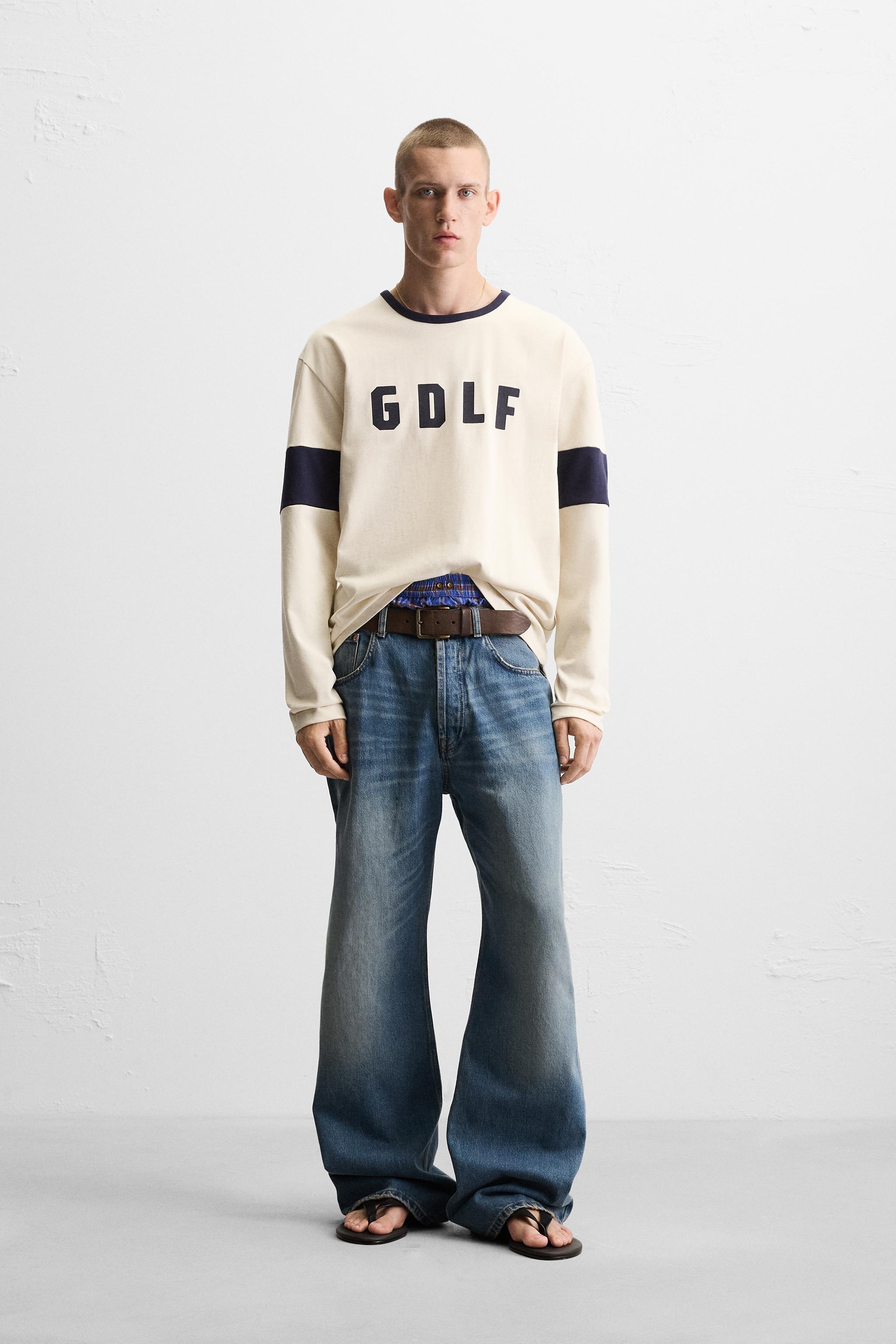 ［ZARA］GUITARRICADELAFUENTE スローガン リブTシャツ GUITARRICADELAFUENTE RIB TEXT T-SHIRT - Navy blue | ZARA