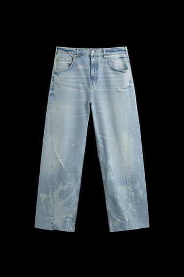 Zara SEAMED BAGGY FIT JEANS - Light blue - Image 0