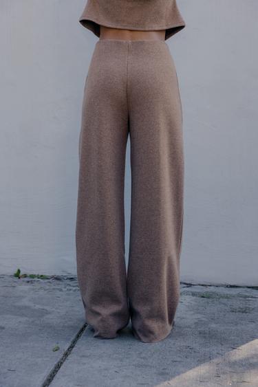 PANTALON PALAZZO SOFT TOUCH - Mocha de Zara - Image 2